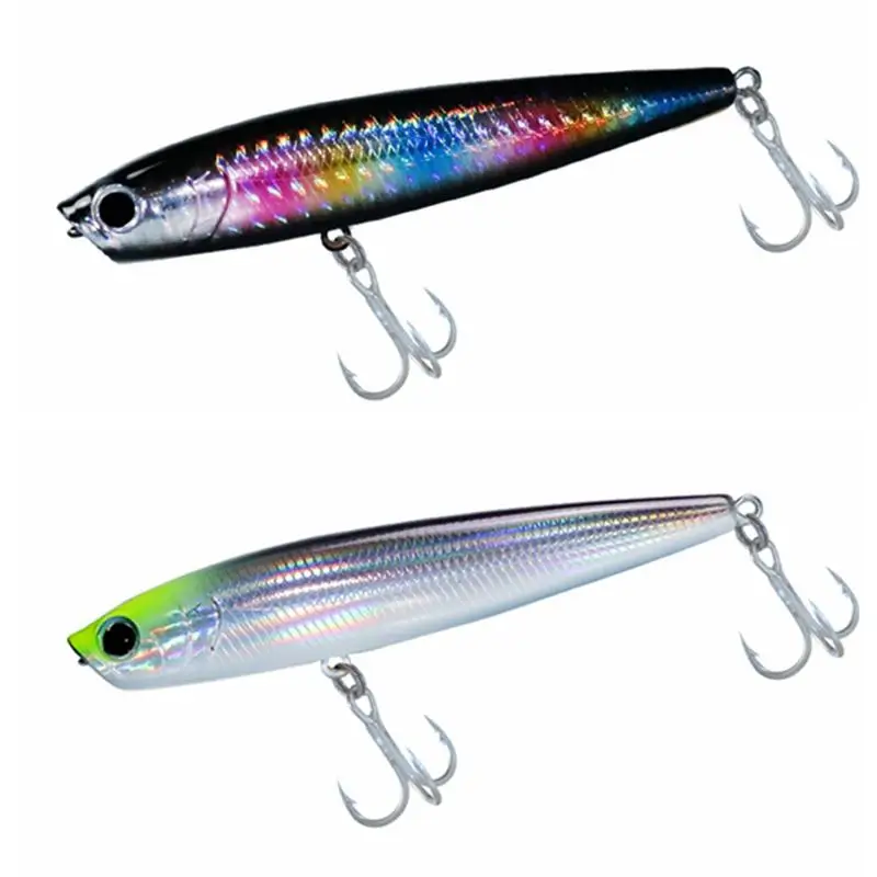 DUODUOYU 1 Uds nuevo señuelo de pesca Popper 12g/19,5g Topwater lápiz Popper Wobbler para pesca de lubina señuelos de superficie de agua salada - imagen 4