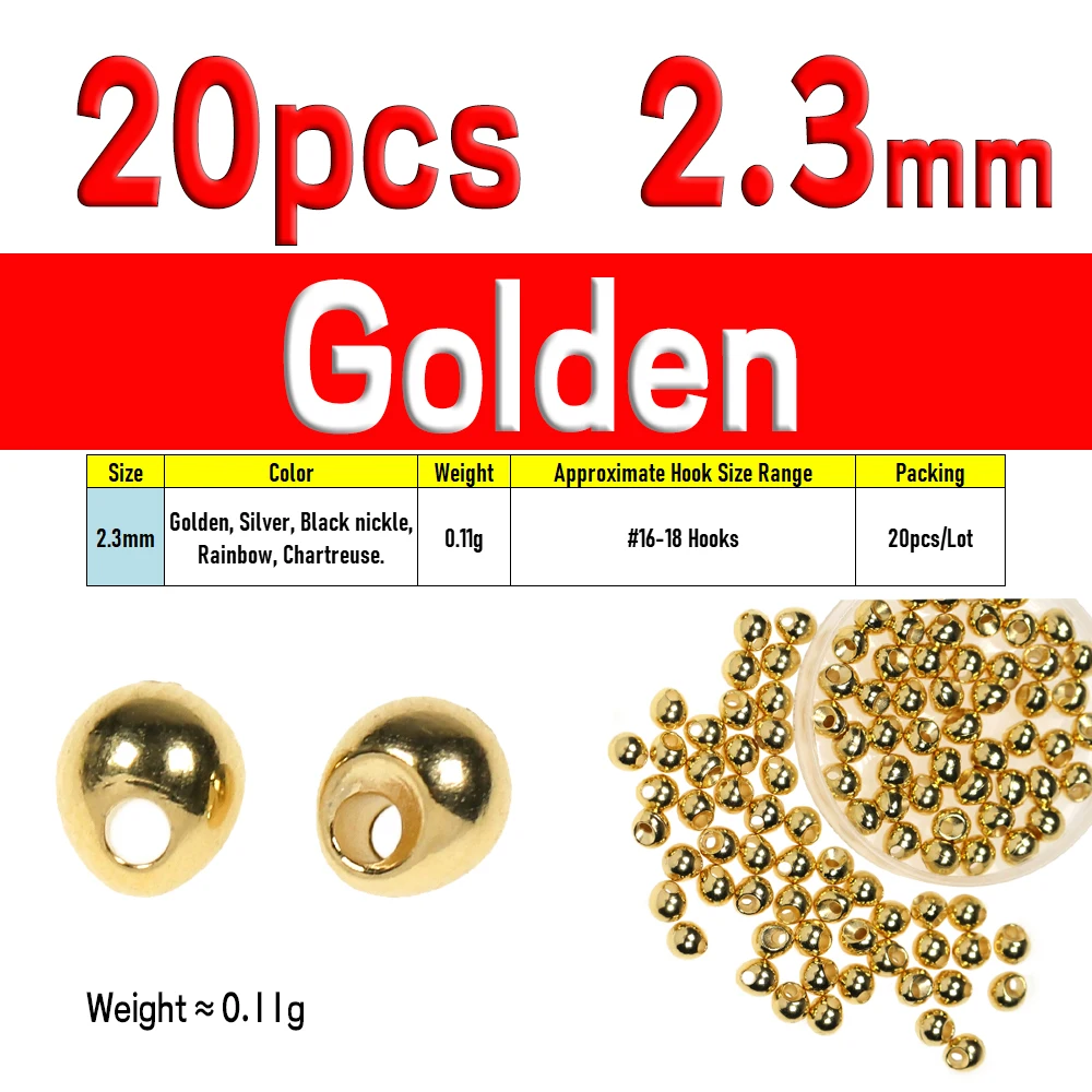 20pcs Golden 2o3mm