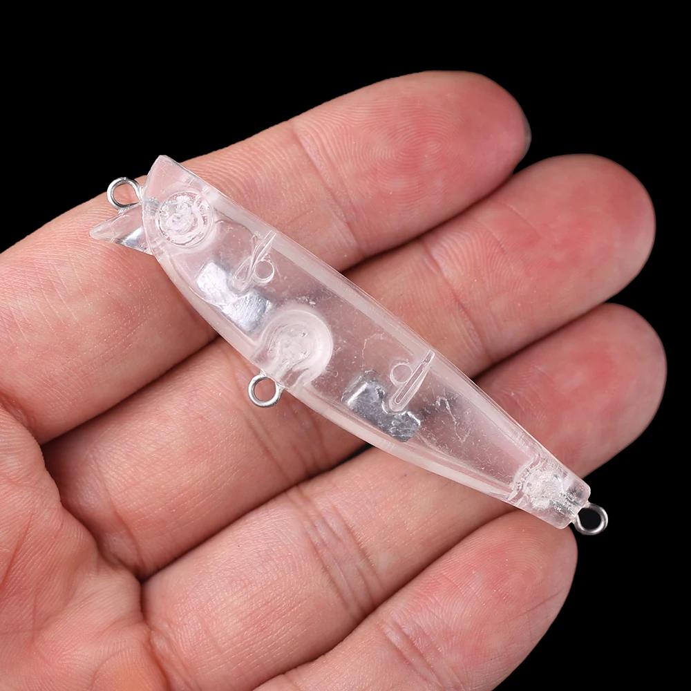 Chan'sHuang-Cebo en blanco sin pintar 20 piezas, 6cm, 9,3g, hundimiento, labio corto silencioso, pececillo, señuelo de pesca Artificial hecho a mano - imagen 4