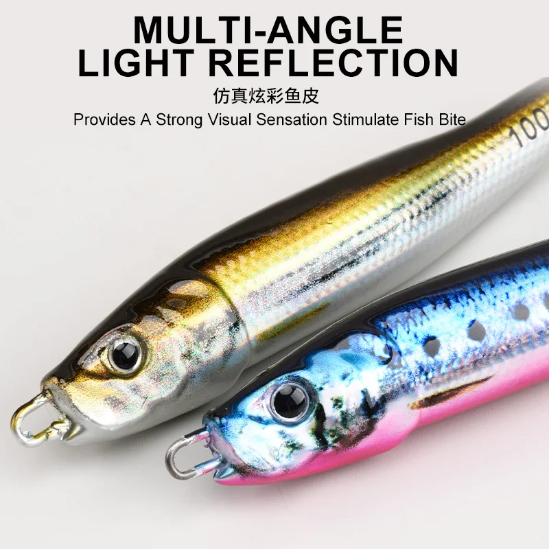 OBSESSION J148 100g 150g 180g 220g cebo duro de pesca de Metal en forma de S señuelo plantilla brillante cebo de pesca a escala realista señuelo de Jigging de Metal - imagen 5