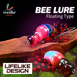 WEIHE 1 pieza 4,7 cm 5,5g señuelo de abeja Airbag cebo biónico de abeja