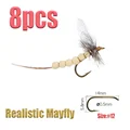 8pcs Beige Mayfly