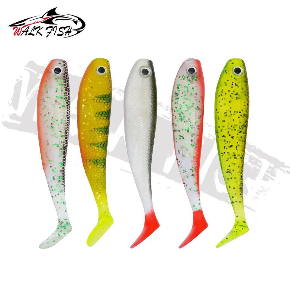 WALK FISH 2PCS Fishing Lure Soft Worm Bait 115mm 12g Silicone Soft Bait Professional Lure Carp Artificial Wobbler Shad Lure - imagen 3