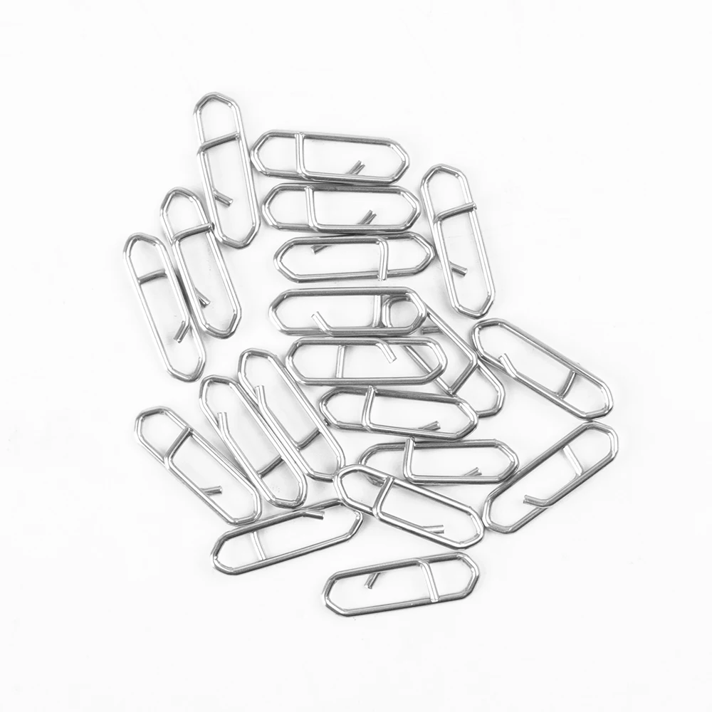 Clip de potencia de pesca de cambio rápido, enganches de velocidad, conector a presión de acero inoxidable, Enlace rápido para Barril, gancho de señuelo giratorio, 20/40 Uds. - imagen 5