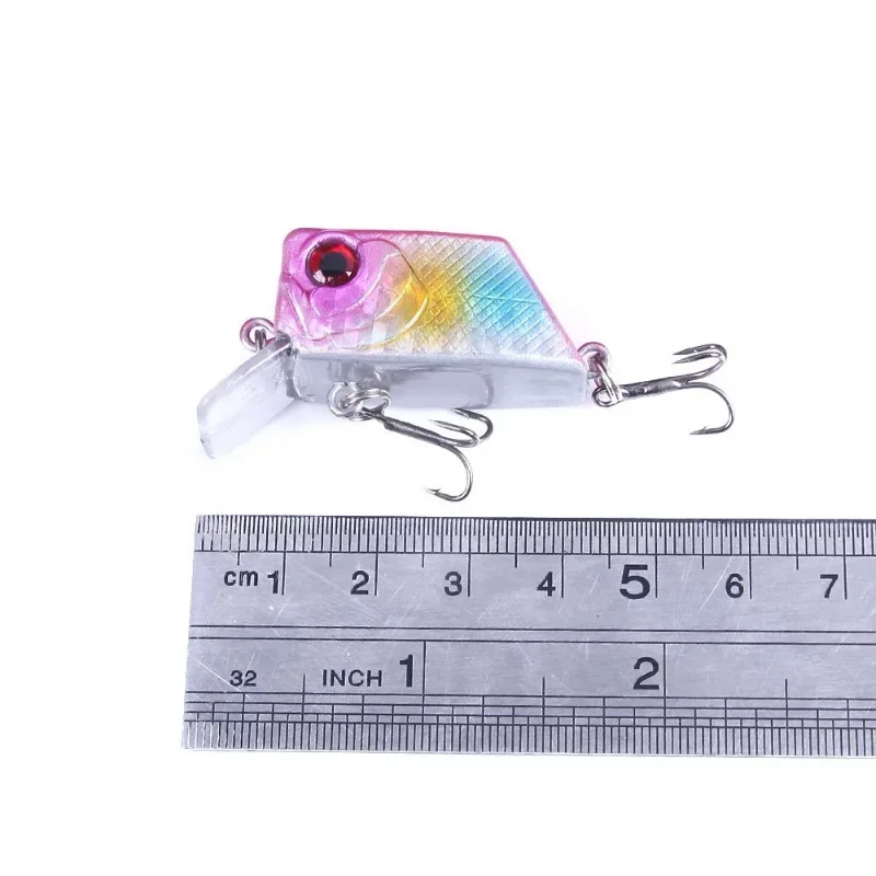 Lillua-Cebo cuadrado de plástico duro, punta de gancho Multicolor seleccionable, Mini Rock Fat, 4,5 cm, 7g - imagen 3