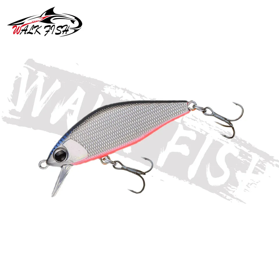 WALK FISH-Señuelos de Pesca de pececillos, cebos duros de hundimiento de 45mm, 4g, trucha Artificial, Mini Wobblers para Pesca, perca, lubina, Arroyo, 1 unidad - imagen 3
