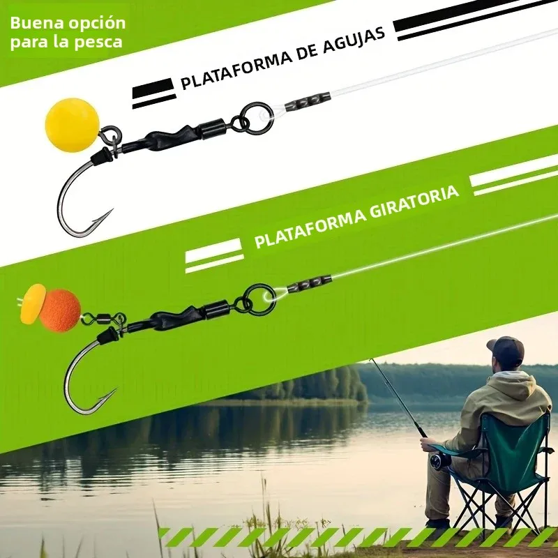 Aparejo carpa con fluorocarbono para método y cabello giratorio - imagen 5