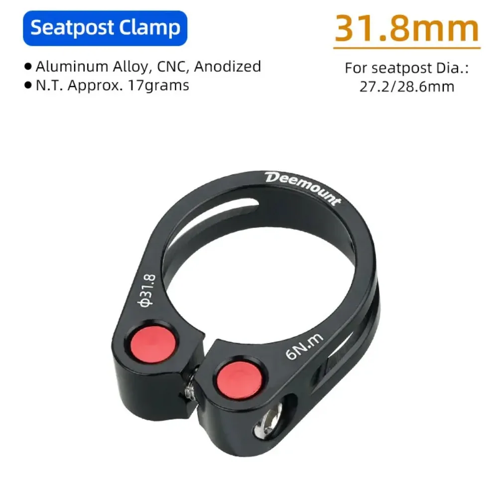Abrazadera Aluminio Soporte Caña Pesca 31.8 mm Negra - imagen 3