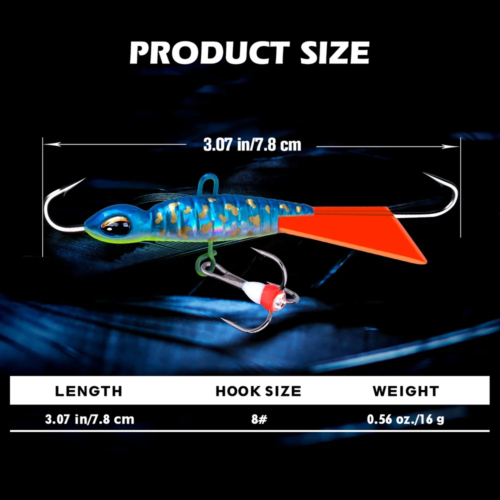 Goture Wobbler luminoso pesca en hielo – Equilibrador trucha y lucio - imagen 5