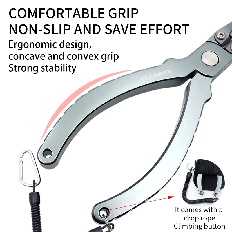 ZYZ alicates de pesca de aluminio aeroespacial de alta calidad, herramientas de pesca multifuncionales para agua dulce y salada, cortador de línea de extracción de anzuelos - imagen 5