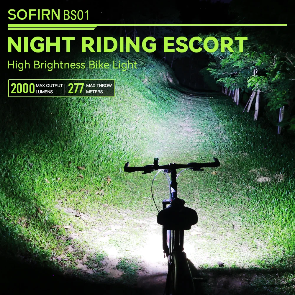 Sofirn BS01 Luz bicicleta MTB recargable USB impermeable ajuste brillo - imagen 5