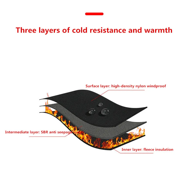 Guantes de invierno para hombre y mujer, guantes impermeables y cálidos para pantalla táctil para deportes, esquí, pesca antideslizante, al aire libre - imagen 3