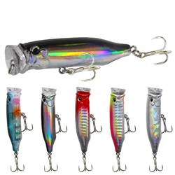 Señuelo de pesca flotante Popper Wobbler con 6 #   Ganchos 6,5 cm 10g Crankbait cebo Artificial Poper Pesca carpa Pike Bait