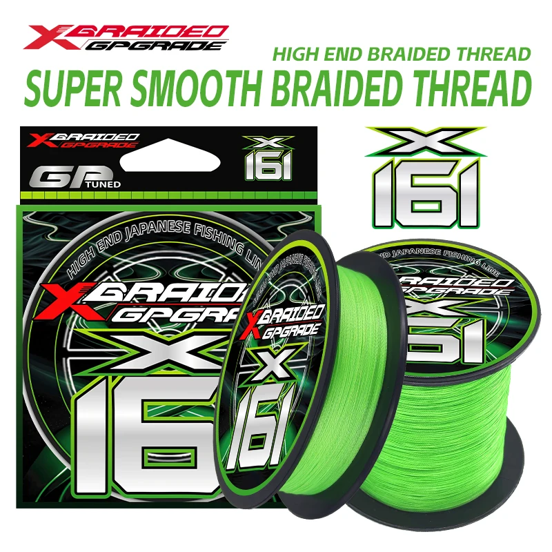 YGKX-sedal de Pesca trenzado de 16 hebras, multifilamento de Pesca, 100/150/200/300/500M, alambre de carpa, línea principal de PE resistente a la abrasión japonesa