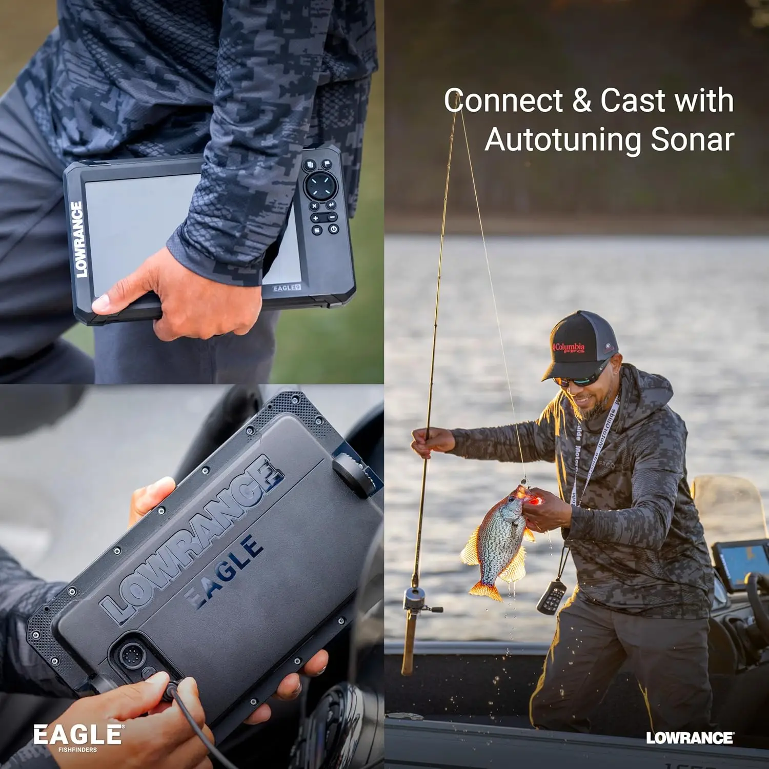 Buscador de peces águila, Sensor transductor con cable, buscador de peces de 7 "y 9", con pantalla IPS, cámara de pesca submarina, resistente al agua - imagen 4