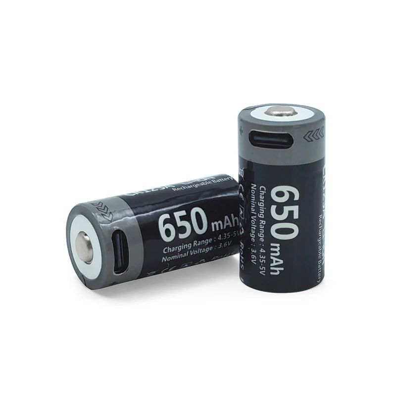 Batería CR123A litio recargable USB-C - imagen 2