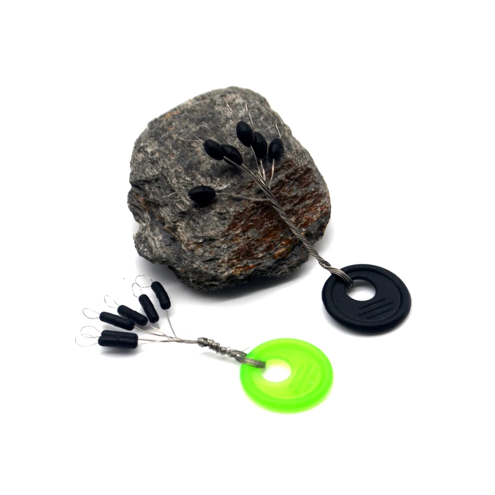 MNFT 100 juegos/600 Uds. Tapón de cuentas de goma para pesca, cilindro ovalado L,M,S,XS, paradas flotantes - imagen 5