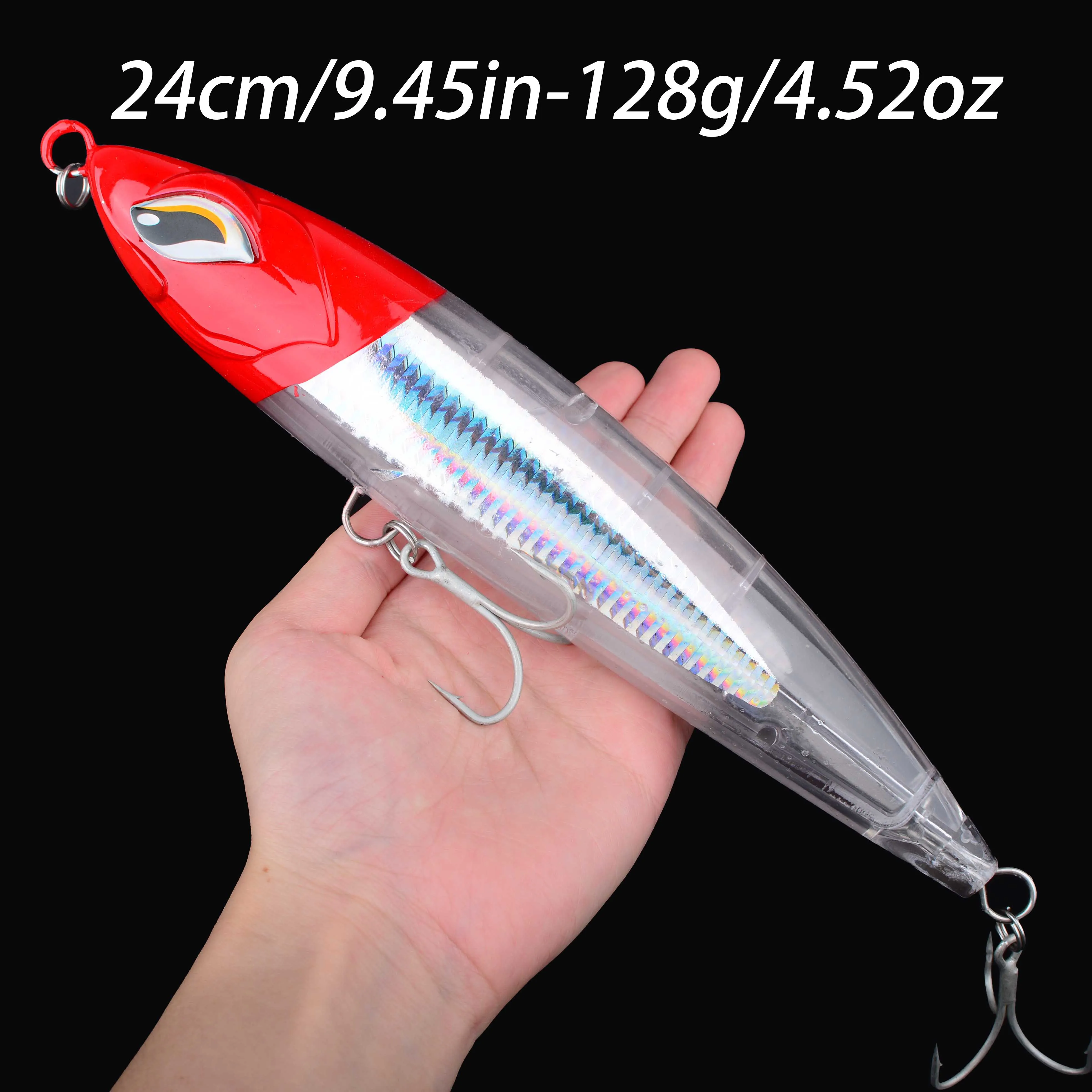 1 Uds nuevo lápiz flotante grande Señuelos de Pesca de mar Trolling Wobblers Isca cebo duro Artificial de plástico aparejos de Pesca - imagen 3