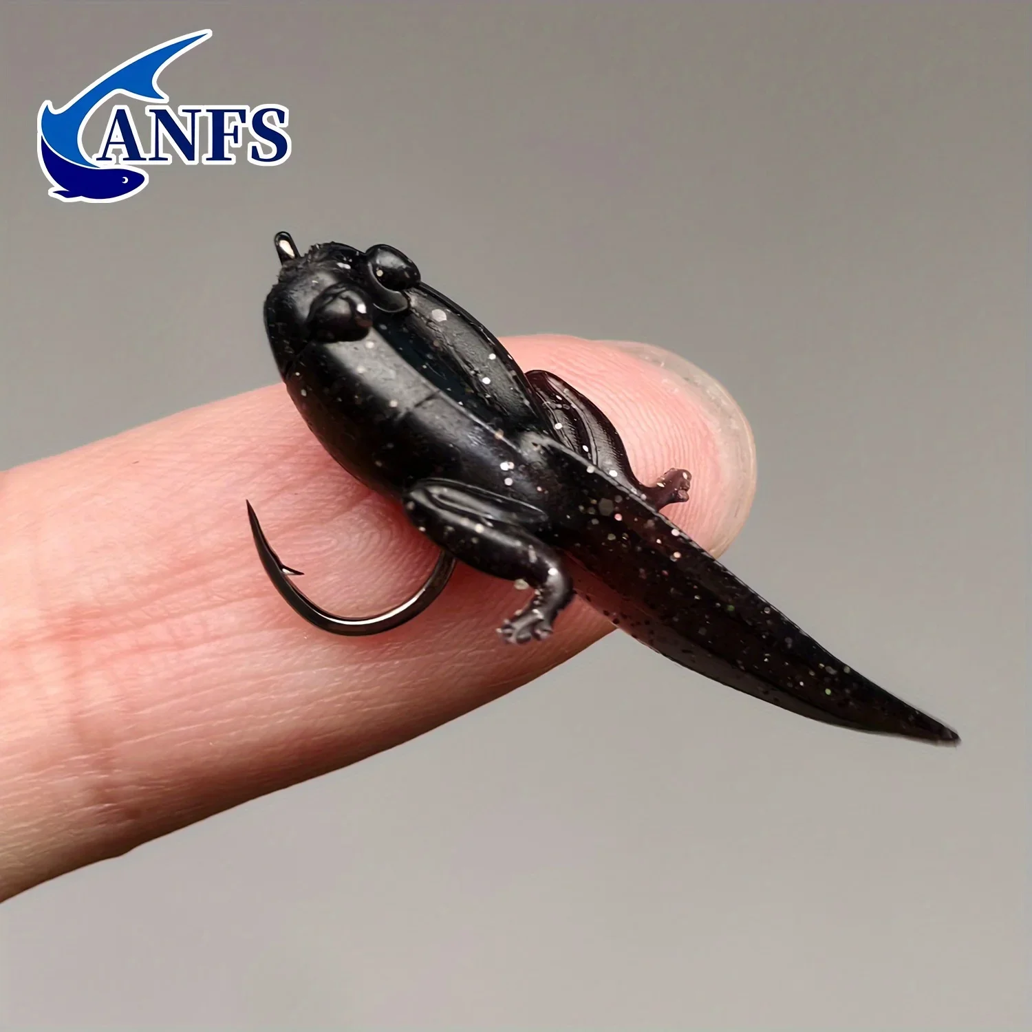 ANFS 10 señuelos blandos en forma de renacuajo con anzuelos: cebos de pesca artificiales adecuados para pesca en agua dulce y salada - imagen 5