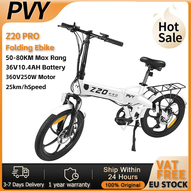 Bicicleta eléctrica plegable PVY Z20 PRO – Motor 250W