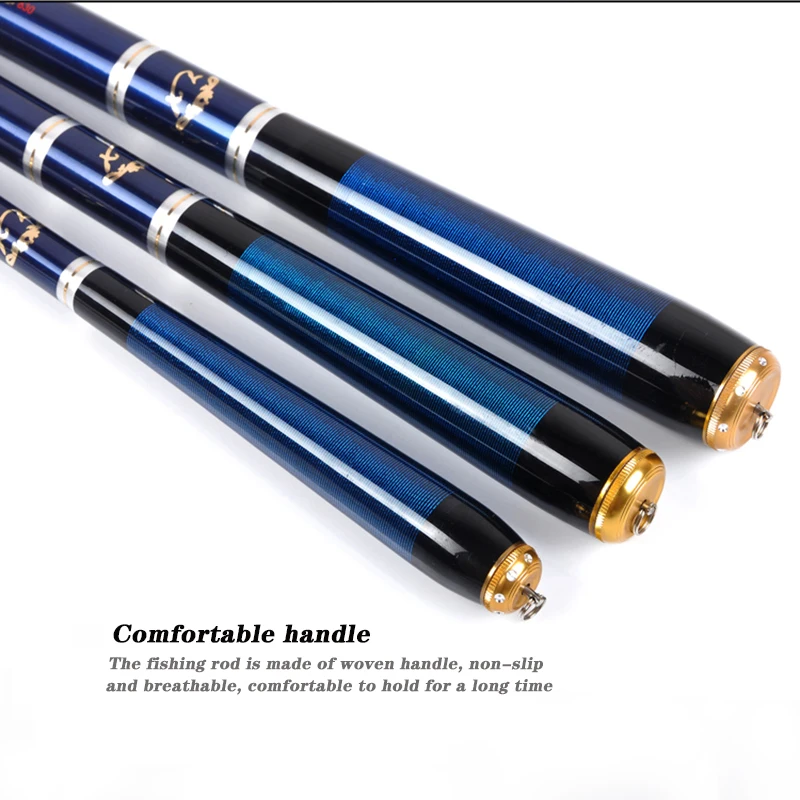 Caña de pescar telescópica de posicionamiento ajustable de 4,5 M-6,3 M, caña de pescar de carbono ultracorta, caña de pescar dura ultraligera - imagen 5