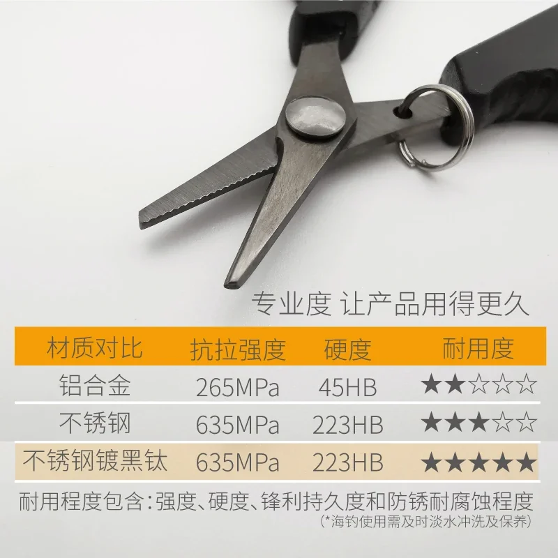 XLURE-Tijeras de pesca multifuncionales, hilo de caballo fuerte, tijeras especiales para tejer hilo de Pe - imagen 3