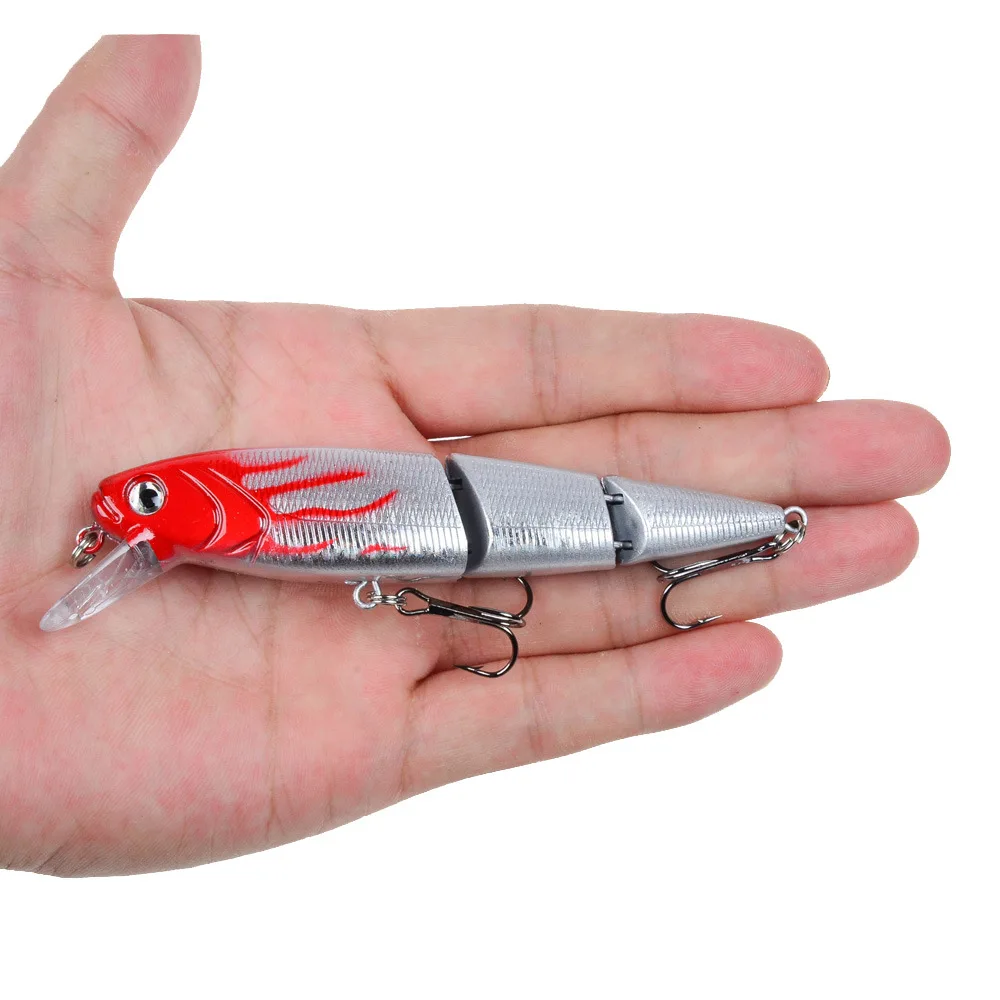 Señuelo de pesca Wobblers, cebo duro multisección, cebo Artificial, pececillo, Crankbait, perca, aparejos de pesca de carpa, 1 ud. - imagen 4