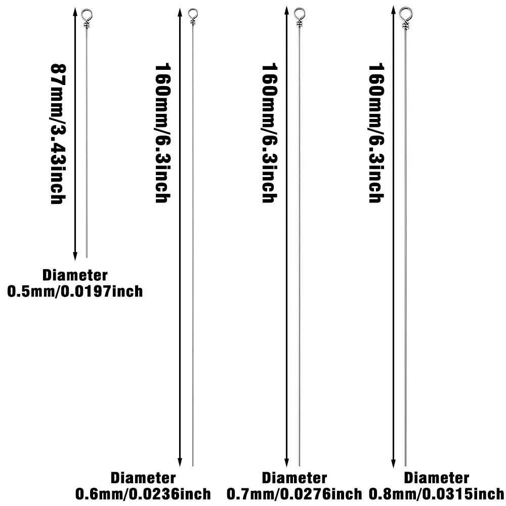 30 Uds. Eje giratorio de pesca, alambre de acero inoxidable, Kit de fabricación de señuelos de pesca, aparejos para lubina de agua dulce, trucha, Walleye, salmón - imagen 4