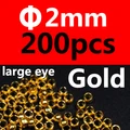 200pcs 2mm gold