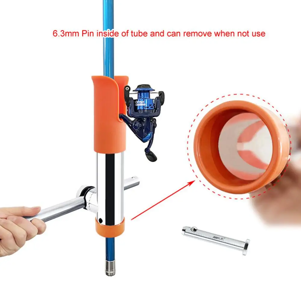 Soporte de caña de pescar giratorio de ajuste, montaje de riel de acero inoxidable 316, soporte de barra ranurada, accesorios de soporte de tubo - imagen 2