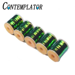 Oropel plano Contemplator – Mylar pavo real verde/naranja para moscas