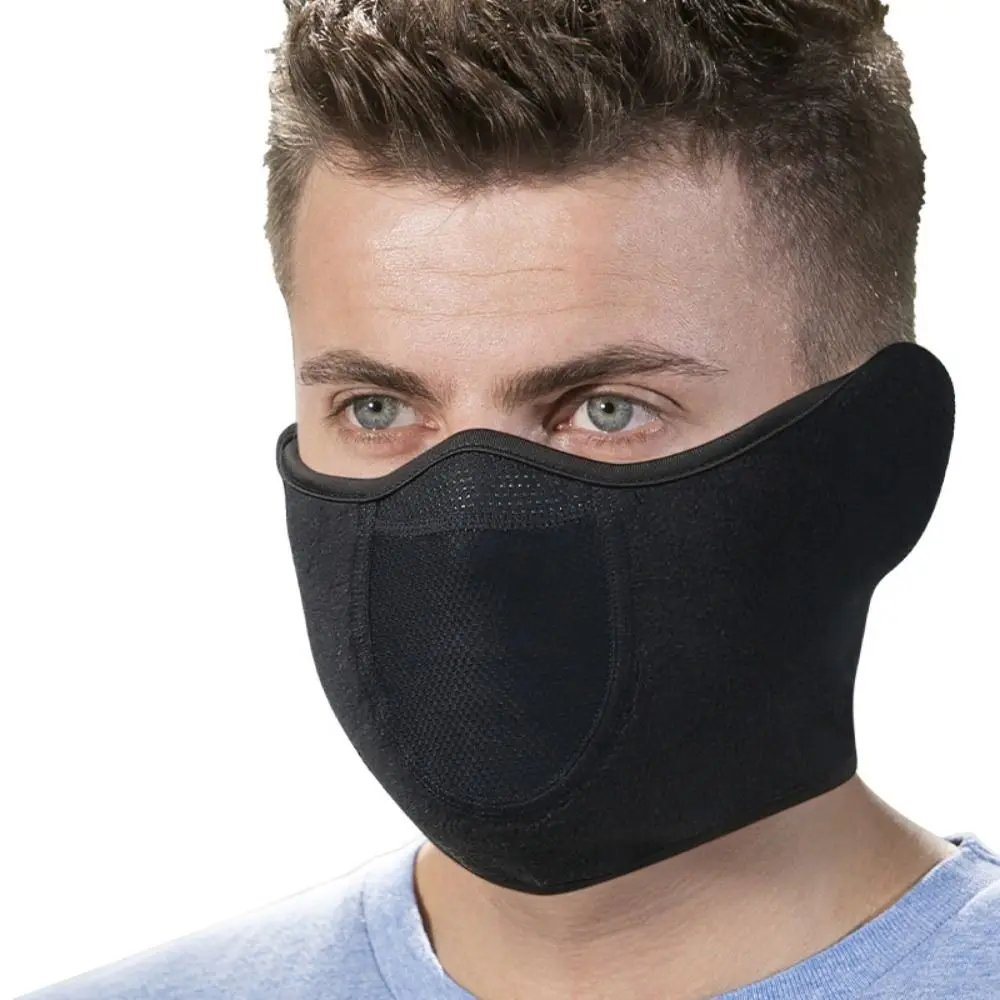 Máscaras faciales para correr para hombres y mujeres, máscara deportiva de forro polar, calentador de cuello de malla, cubierta de cuello cálida, bufanda de cubierta de oreja, invierno, nuevo - imagen 4