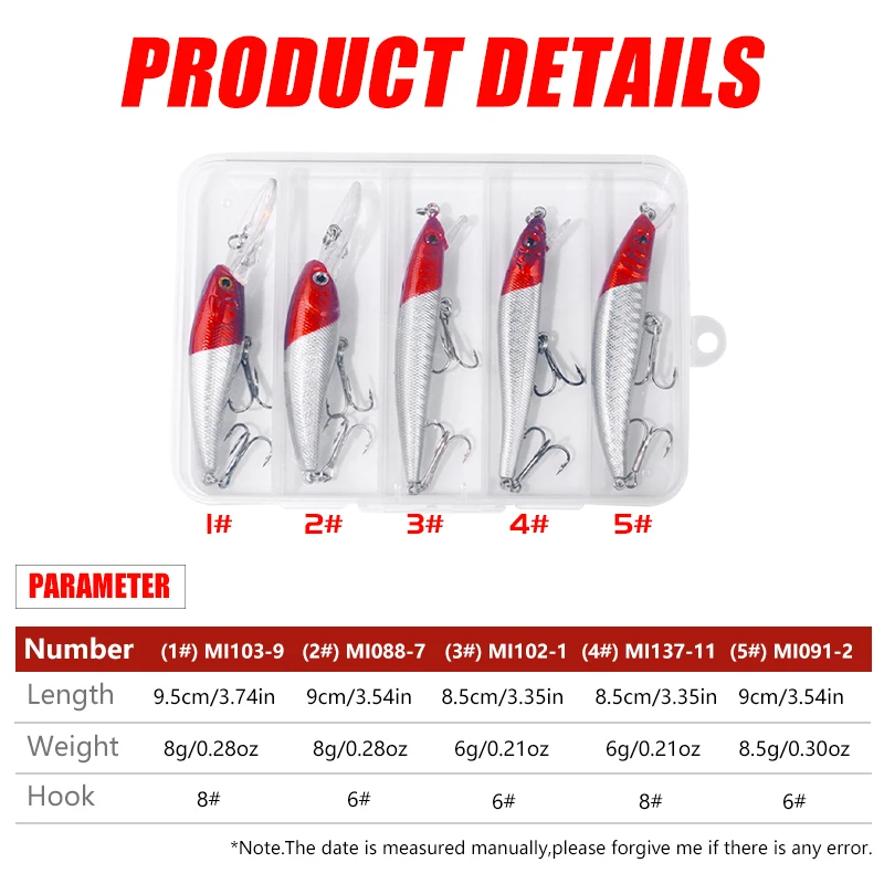 Señuelos Crankbait Minnow para lubina, lucio y trucha de agua dulce - imagen 4