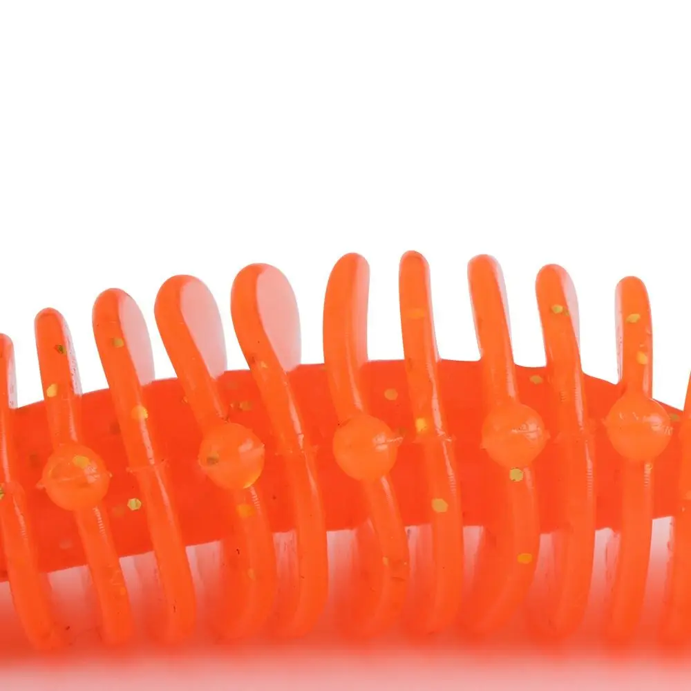 Elegante cepillo de pelo naranja con cerdas redondeadas suaves