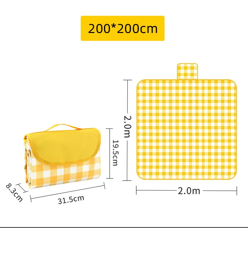 Manta de playa portátil, esterilla plegable para pícnic al aire libre, gruesa, impermeable, equipo de Camping, accesorios de senderismo - imagen 3