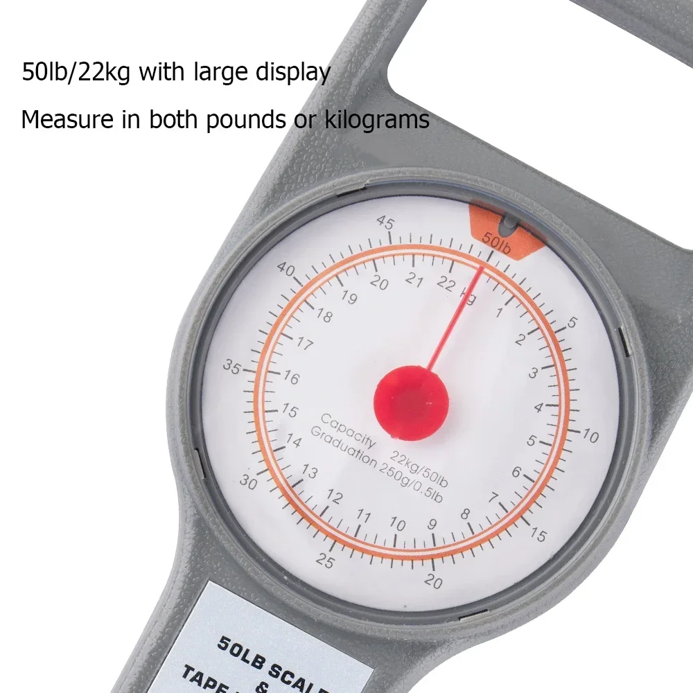 Goture-báscula colgante portátil de acero inoxidable para anzuelo, peso máximo de 50LB/22KG, todo para accesorios de pesca - imagen 5