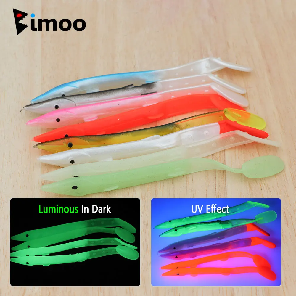 Señuelo de Anguila de plástico suave, 8 Uds., señuelo de pescado con ojo para aparejo Sabiki, Pesca en agua salada, cebo Sot, Wobblers, Pesca, aparejo de Pesca de lubina