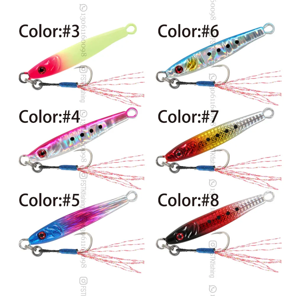 FSTK-plantilla de Metal fundido de gota lenta, Mini plantilla de fundición a tierra, cuchara de Jigging, 2G, 3G, 5G, 7G, 10G, pesca en roca de mar, señuelo de pesca de agua salada - imagen 3