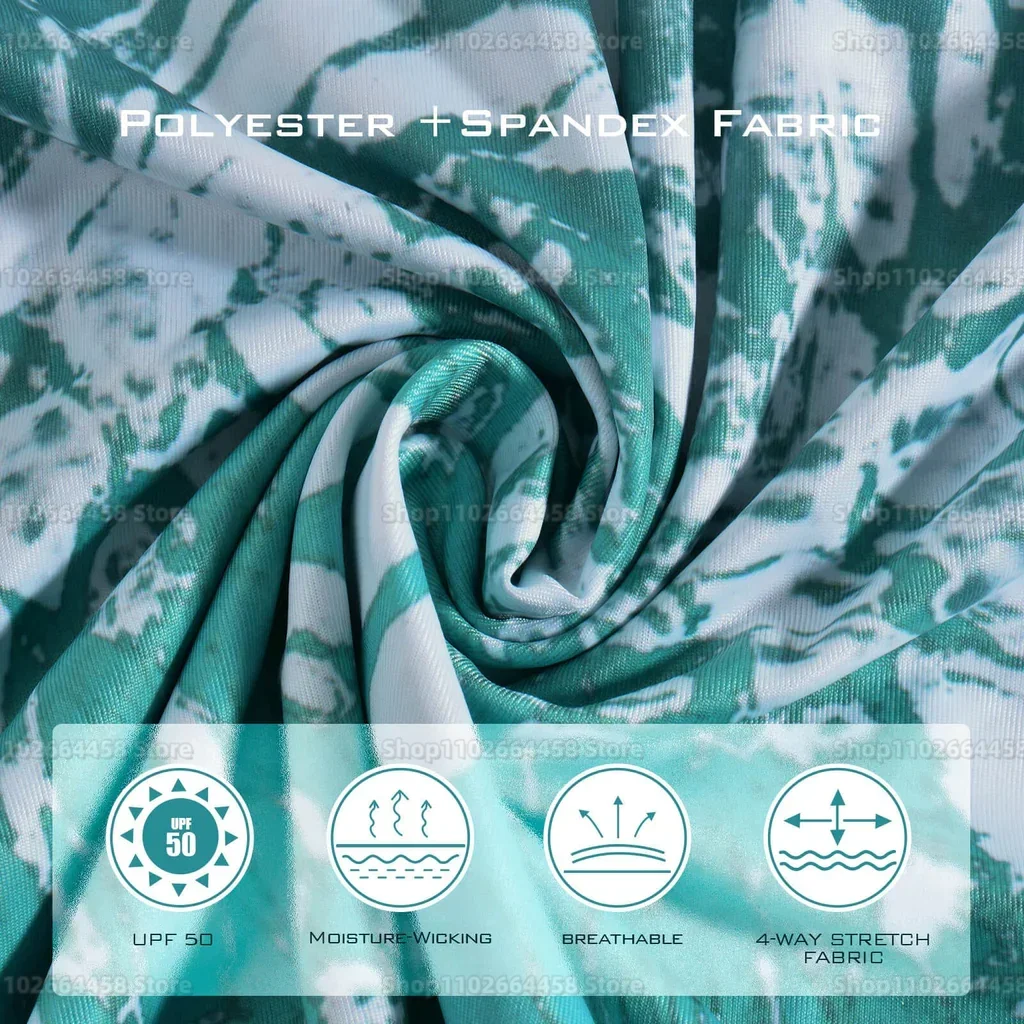 Camisa de pesca UV Upf 50, máscara con capucha de manga larga, top de secado rápido y resistente al desgaste, conjunto protector para pesca y ciclismo al aire libre - imagen 5