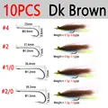 10pcs Dark Brown