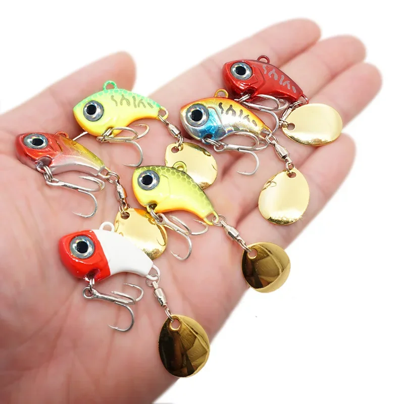 OUTKIT, recién llegado, Mini VIB de Metal con cuchara, señuelo de pesca de 5-20g, señuelos de hielo de invierno, aparejos de pesca, Spinner de vibración Crankbait - imagen 2