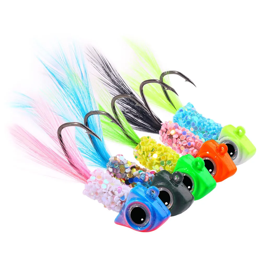 Señuelos de Marabú – Jig de Pluma con Anzuelo Afilado para Lubina - imagen 3
