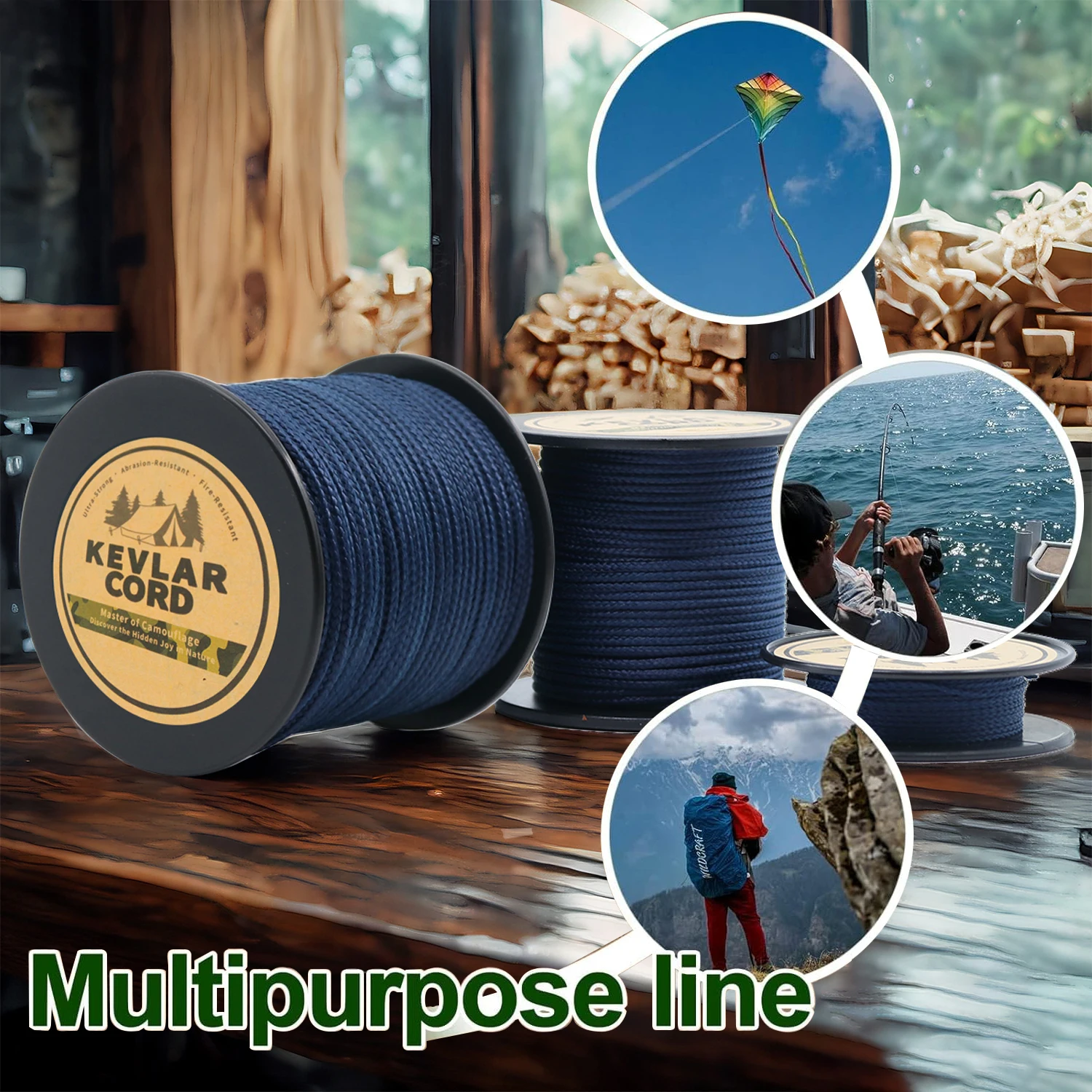 FishTrip Cordón trenzado Kevlar ultrarresistente para pesca deportiva - imagen 5