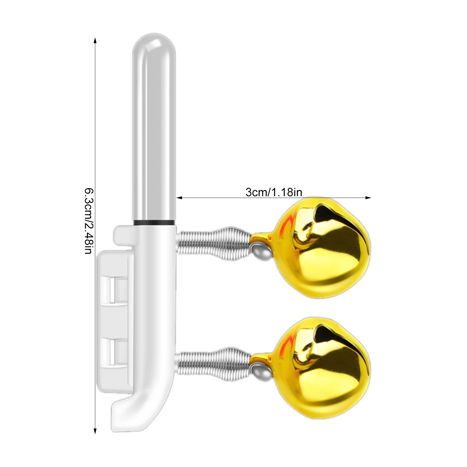 Alarma de caña de pescar para pesca nocturna, campana luminosa con punta para caña de mar, caña de mano antivibración, alarma para pesca al aire libre, 2 uds. - imagen 5