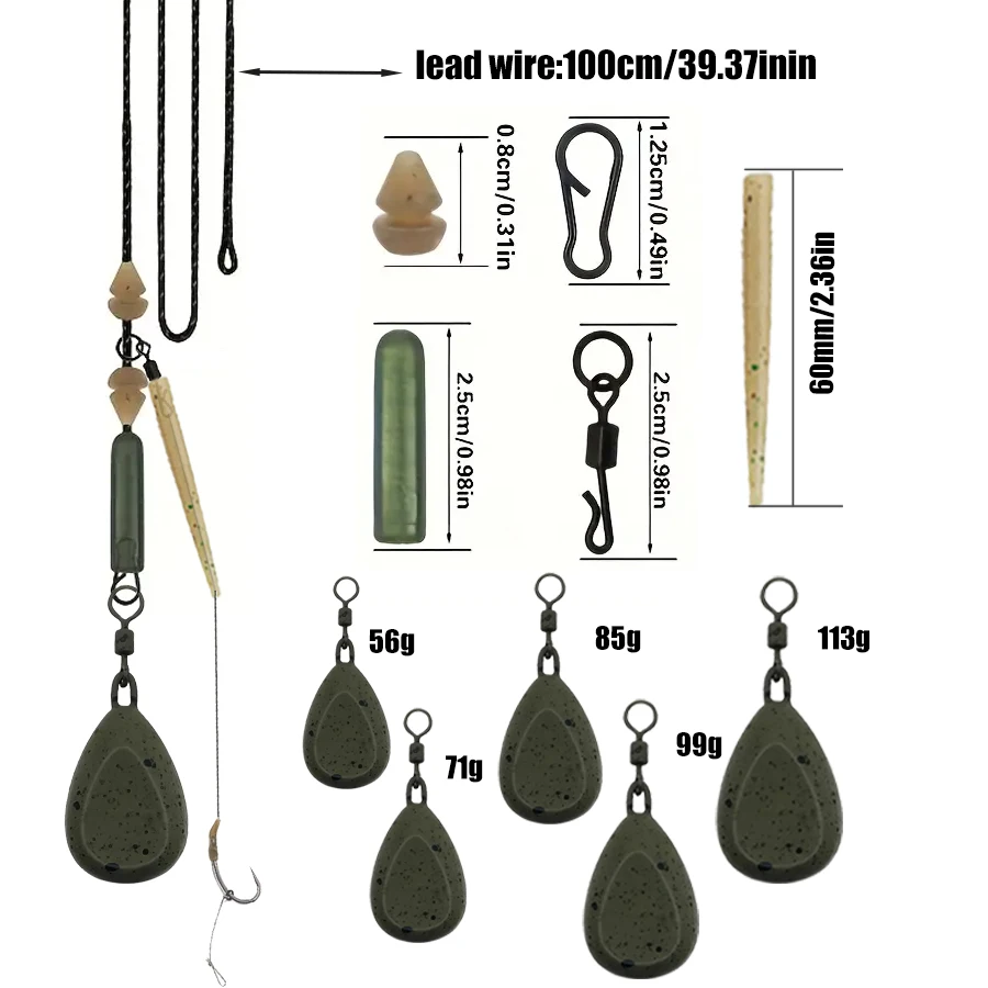 YOTO Helicóptero Lead Wire – Plomo giratorio rápido para carpa - imagen 3