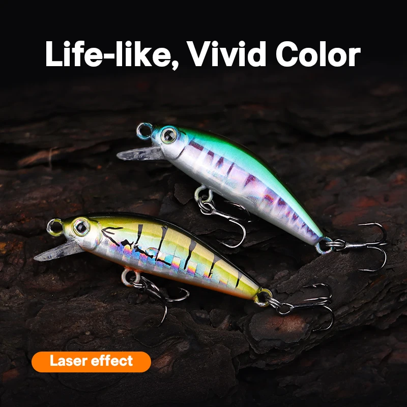 THORFORCE 4CM 2,5G Micro suspendido Minnow señuelo de pesca Jerkbait Mini cebo duro de plástico Artificial lento Wobblers Swimbait Crankbait - imagen 5