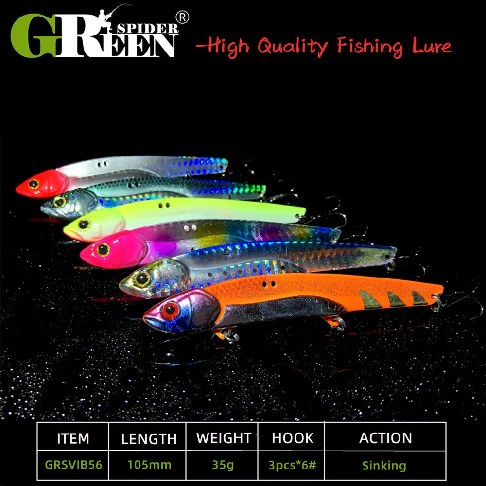 35g 10,5 cm Metal VIB señuelo cuchara de pesca pesca de agua dulce señuelo duro rebanada Jig cebo cuchara aparejos de pesca Metal Jigging - imagen 2