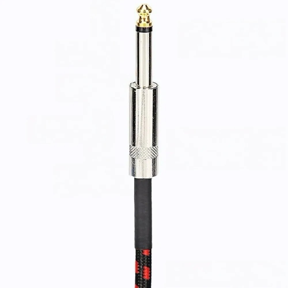 Cable de Audio con cabeza de Metal de 6,35mm, Cable Mono profesional para guitarra eléctrica de 6m, Cable duradero con reducción de ruido para bajo - imagen 5