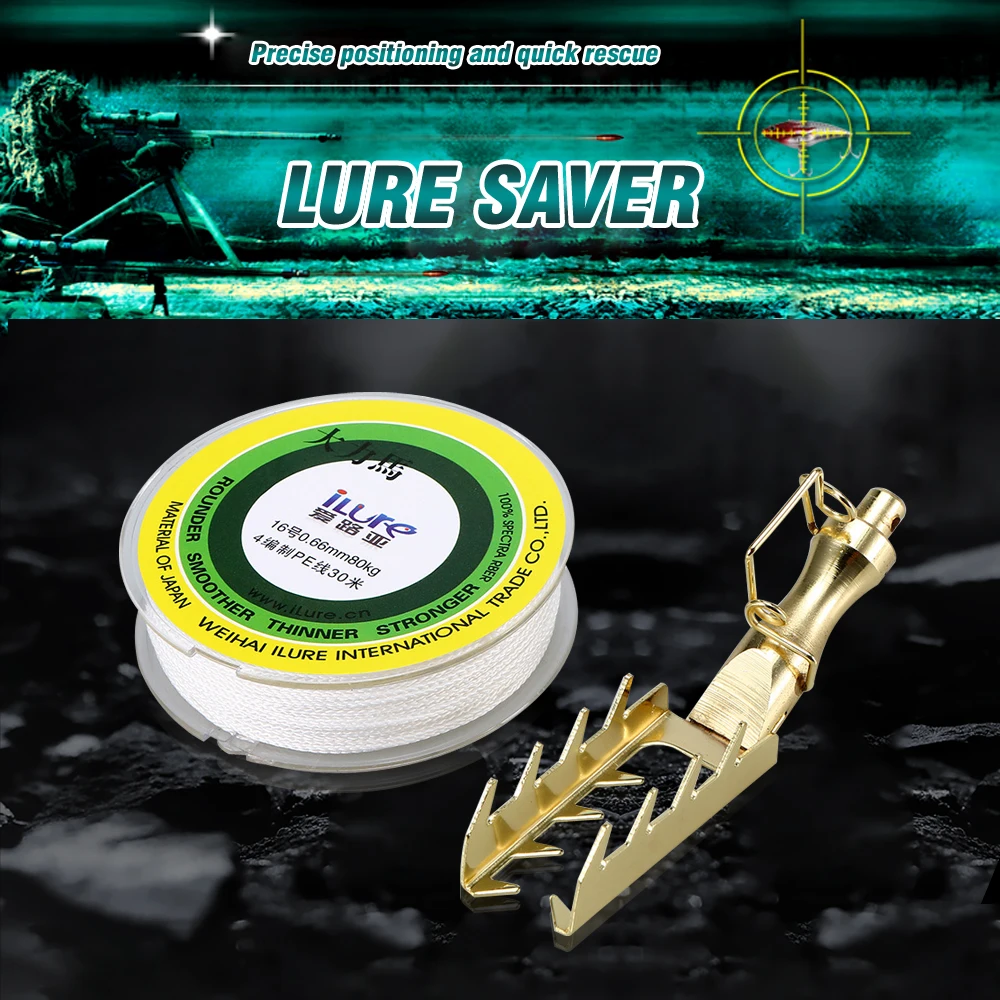 Equipo de cebo duro de rescate de acero inoxidable, señuelos de pescado atascados, buscador de señuelos, protector de cebo, accesorios de pesca, cosas con línea - imagen 4