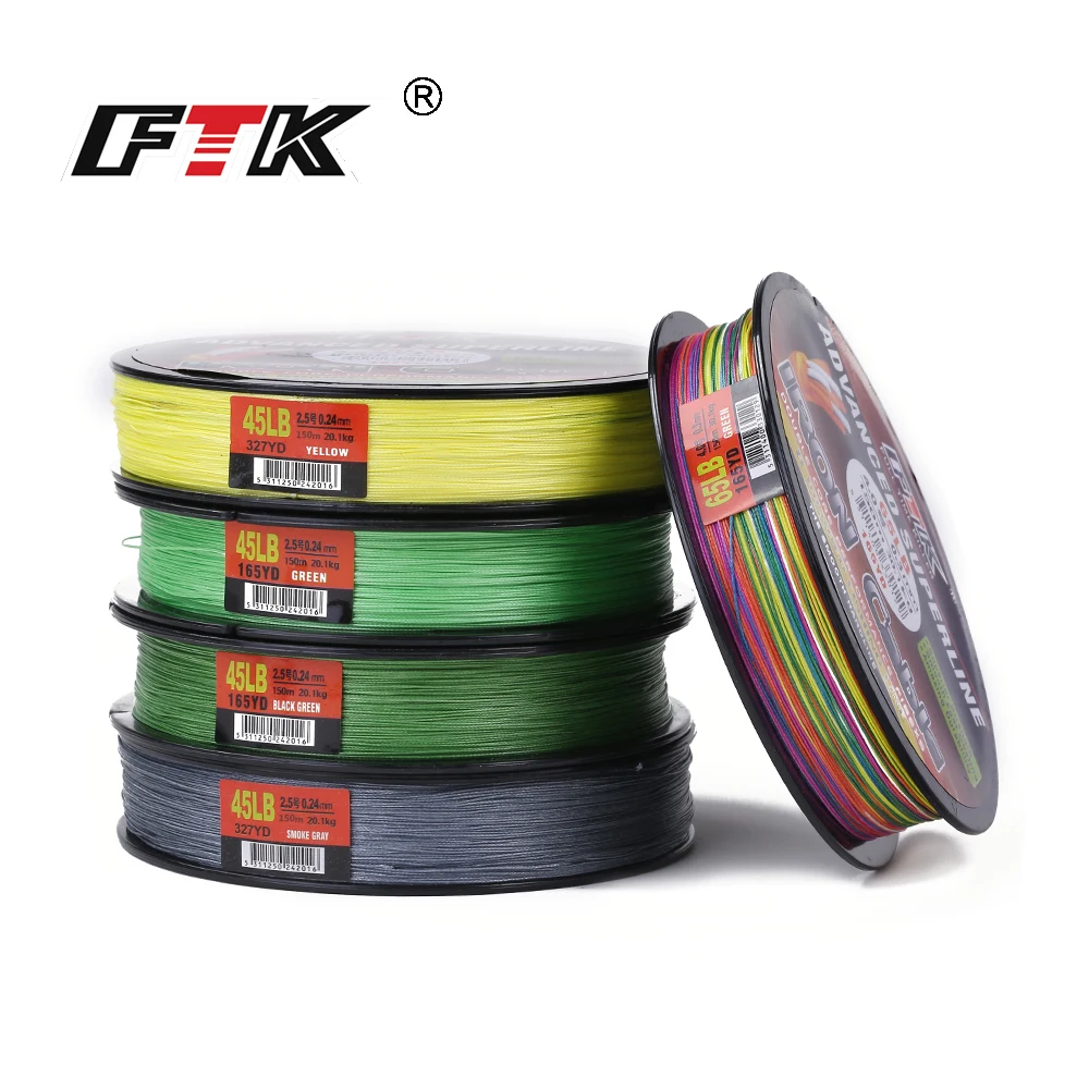 FTK-sedal de pesca de 150M, 8 hebras, 23-85LB, alambre trenzado multifilamento, línea de PE, Japón, 0,16mm-0,40mm, accesorios de pesca de carpa - imagen 3